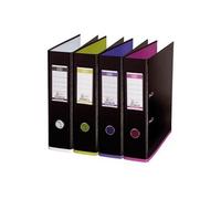 Classeurs à levier Mycolour - dos 80 mm - Coloris noir - Lot de 10