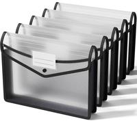 Classeurs à levier ThinkTex A4 en plastique noir largeur 6 cm pack de 5