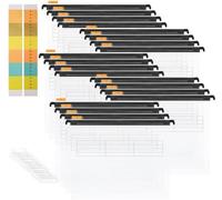 Classeurs A4 en PVC transparent avec onglets et intercalaires, pour le bureau et l'école