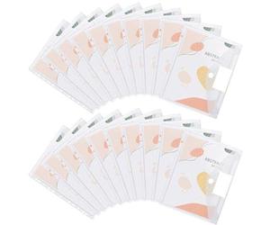 Classeurs A4 imperméables avec fermeture velcro, lot de 48, blancs, 11 trous