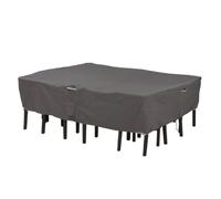 Classic Accessories 55-156-055101-EC Housse pour table ovale/rectangulaire et chaises de jardin Gamme Ravenna, XL, Taupe