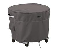 Classic Accessories Ottoman Cover Round Housse de Protection Large Taupe