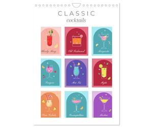 Classic Cocktails (Wall Calendar 2027 DIN A4 portrait), CALVENDO 12 Month Wall Calendar: Colorful cocktail recipes for the whole year. Great wall decoration not only for bars
