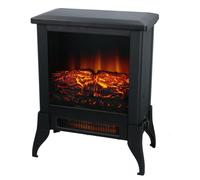 Classic Fire Cheminée Électrique Effet Flamme Verona - Radiateur Électrique 1800/2000W - Chauffage - Cheminée Décorative Noire