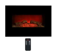 Chauffage mural EDCO - Heater 80 cm 1800 W - Effet feu ouvert LED - Facile à installer et nettoyer