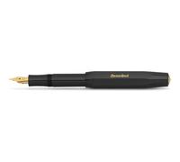 Classic Sport Fountain Pen With 23ct Gold Plated Steel Nib And Iridium Nib For Ink Cartridges I Sport Fountain Pen (Extra Large, Black)
