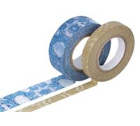 Classiky Lot de 2 rubans adhésifs masking tape washi dimensions et motifs assortis A