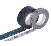Classiky Lot de 2 rubans adhésifs masking tape washi dimensions et motifs assortis A