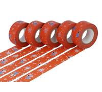 Classiky Lot de 5 rubans adhésifs masking tape washi love letter orange 22 mm x 15 m.
