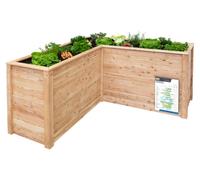 Classique L 170 - Potager surélevé en bois de mélèze, en forme de L, d'angle