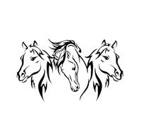 Classique Tête De Cheval Stickers Muraux Chambre Enfants S Chambre Cheval Tête D'animal Stickers Muraux Salon Vinyle Décoration De La Maison 56x34cm