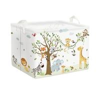 Clastyle Panier Rangement Bébé Animaux Forêt Corbeille à Linge Sale Garçon Fille pour Vêtement Boite de Rangement Jouet pour Salle de Bain Chambre à Coucher, Tigre Koala, 40x30x30 cm