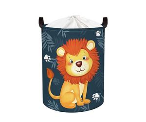 Clastyle Panier Rangement Bébé pour Jouets Corbeille a Linge Animaux Forêt | Boite Rangement Couvert, Panier a Linge Pliable, Cube de Rangement Tissu, Panier Jouet Enfant, Bac a Linge Sale, Impermeable