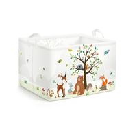 Clastyle Panier Rangement Bébé pour Jouets Corbeille a Linge Animaux Forêt | Boite Rangement Jouets, Panier a Linge Pliable, Cube de Rangement Tissu, Panier Jouet Enfant, Bac a Linge Sale, Impermeable