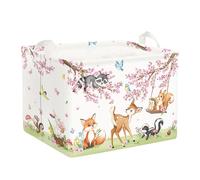 Clastyle Panier Rangement Bébé pour Jouets Corbeille a Linge Animaux Forêt | Boite Rangement Jouets, Panier a Linge Pliable, Cube de Rangement Tissu, Panier Jouet Enfant, Bac a Linge Sale, Impermeable