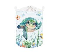 Clastyle Panier Rangement Bébé pour Jouets Corbeille a Linge Animaux Marins | Boite Rangement Couvert, Panier a Linge Pliable, Cube de Rangement Tissu, Panier Jouet Enfant, Bac a Linge Sale, Impermeable