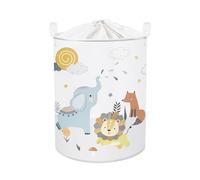 Clastyle Panier Rangement Bébé pour Jouets Corbeille a Linge Animaux Simple | Boite Rangement Couvert, Panier a Linge Pliable, Cube de Rangement Tissu, Panier Jouet Enfant, Bac a Linge Sale, Impermeable