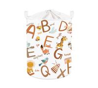Clastyle Panier Rangement Bébé pour Jouets Corbeille a Linge Lettres | Boite Rangement Couvert, Panier a Linge Pliable, Cube de Rangement Tissu, Panier Jouet Enfant, Bac a Linge Sale, Impermeable