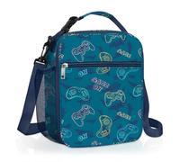 Clastyle Sac Isotherme Repas Enfant Gamer Lunch Bag Isotherme Garçons Petit Sac Lunch Box pour L'école Étudiant Pique-nique, Manette de Jeu Bleue