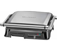 Clatronic KG 3571 Gril de contact électrique, Multigrill, pour griller des deux côtés & sans graisse, plaques à revêtement antiadhésif, enrouleur de câble, 2000 watts, acier inoxydable