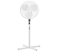 Clatronic Ventilateur sur pied | silencieux | diamètre 40 cm | oscillant/rotatif | hauteur + angle d'inclinaison réglables | grille de protection métallique | 45 watts | VL 3603 S | blanc