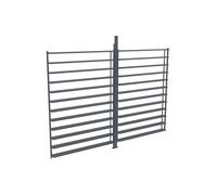 Vente-unique - Claustra Brise Soleil orientable en Aluminium pour pergola bioclimatique Anthracite - L2,78 x H2,2 m - BOLSENA