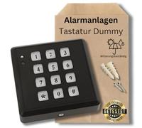 Clavier d'alarme factice avec LED et capteur de lumière du jour, système d'alarme factice pour dissuasion, résistant aux intempéries, 85 x 85 x 20 mm, noir