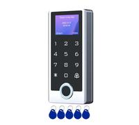 Clavier de contrôle d'accès de porte à empreintes digitales, écran LCD étanche IP68, Wiegand 26 entrées/sorties, carte RFID et entrée de code PIN, bouton de sonnette