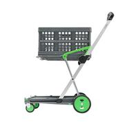 CLAX® Le Mobile Pliant innovant | Chariot à Plateaux | Chariot Pliant | avec Caisse Pliante Vert
