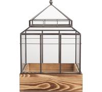 Clayre & Eef Boîte de culture décorative 21x21x32 cm Verre transparent