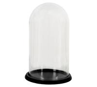 Clayre & Eef Cloche en verre Ø 23x38 cm Transparent Verre Bois Rond