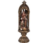 Clayre & Eef Figurine de décoration Crèche Ø 14x43 cm Plastique doré