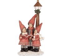 Clayre & Eef Figurine de décoration de Noël Enfants 11x8x21 cm Rouge Plastique