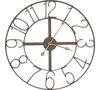 Clayre & Eef Horloge murale Ø 60 cm brun fer