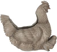 Clayre & Eef Pot de fleurs Poulet 46x30x38 cm Gris Plastique