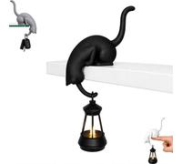 CLBDRESS Lampe Chat Pour Bibliothèque, Petite Veilleuse Pour Coin Lecture | Design Lanterne Sans Perçage Pour Étagère, Coin Lecture, Bureau, Amateurs De Livres Et Déco Gothique Automnale