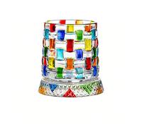 CLBDRESS Verre à Whisky Rotatif de 270 ml avec Support à 360° Rotation, Tasses à Bière Peintes à la Main, Design Tourbillonnant pour Bourbon, Scotch, Spiritueux et Cocktails