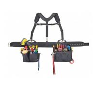 CLC Custom Leathercraft 1608 Ceinture à outils confortable pour électricien, 28 poches, noir