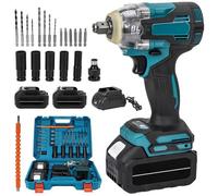 hoc Sans Fil 1200Nm 1/2 Pouce 21V Compatible Makita 18V Moteur Brushless Haute Puissance - LED, Vitesse Réglable, 2