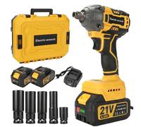 hoc sans fil 800 Nm 1/2"", Brushless, Visseuse à Chocs avec 5 douilles, 2 batteries Makita, lumière LED, pour voiture, camion