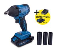 Visseuse à chocs sans fil BC-IW350-X – 1/2" sans balais, 180 Nm/350 Nm, 3 600 coups/min + 3 douilles – 20 V IXES – batterie 2 Ah + chargeur 2,4 A