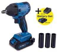 hoc Sans Fil Scheppach BC-IW350-X, 1/2" Brushless, 180Nm/350Nm, 3600 bpm, 20V IXES, Batterie 2Ah + Chargeur 2.4A, +3 Douilles