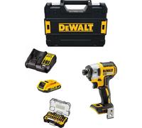 Clé à chocs DeWALT DCF887D1T (1 x 2,0 Ah + DCB107 + TSTAK II) + kit de 32 embouts de vissage Impact Torsion