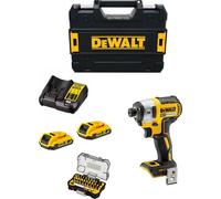 Clé à chocs DeWALT DCF887D2T (2 x 2,0 Ah + DCB107 + TSTAK II) + kit de 32 embouts de vissage Impact Torsion