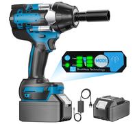 hocs et tournevis à chocs sans balais, alimentés par batterie : 520 Nm, 4200 tr/min, 3800 coups/min, prise carrée de 1,27 cm, 1 batterie (type A)