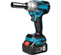 hocs - Rechargeable électriquement - Emmanchement carré de 1,27 cm - Avec 6 douilles - Sans batterie - Bleu