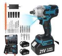 hocs sans balais ynamométrique sans fil – 520 Nm – Emmanchement carré de 1,27 cm – 18 V – 2 batteries – Pour pneus de voiture