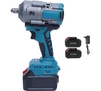 hocs sans fil - 18V - Couple élevé de 3000 Nm - Emmanchement carré de 1,27 cm - Moteur sans balais - Vitesse variable - Coffret comprenant 2 batteries