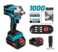 hocs sans fil 21 V - 1000 Nm - 0-6000 tr/min - Compatible avec les batteries Makita 18 V - Douille de 22 mm