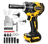 hocs Sans Fil 650 Nm Visseuse pour Dewalt 20v 18V Sans Batterie | 3 IN 1 Brushless Boulonneuse à Choc, 3 Vitesses et Lumière LED, Pour Pneus, Montage Automobile